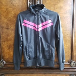 Nike Women's Bomber Jacket in Gray and Pink